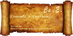 Csermák Evelina névjegykártya